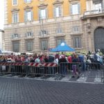 Image of more crowds awaiting to see the Pope, St Peter's Rome