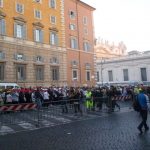 Image of lining up to get a seat at St Peter's, Rome