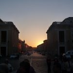 Image of Sunrise looking down from St Peters Square, Rome