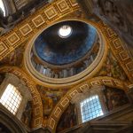Image looking internally to a small dome, St Peters Basilica, Rome