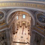 Image of Looking down from the top of dome internally, St Peters Basilica, Rome